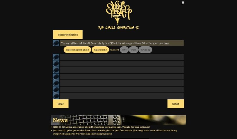 Screenshot of DeepBeat