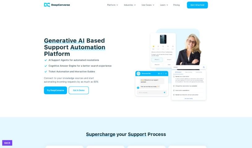 Screenshot of DeepConverse