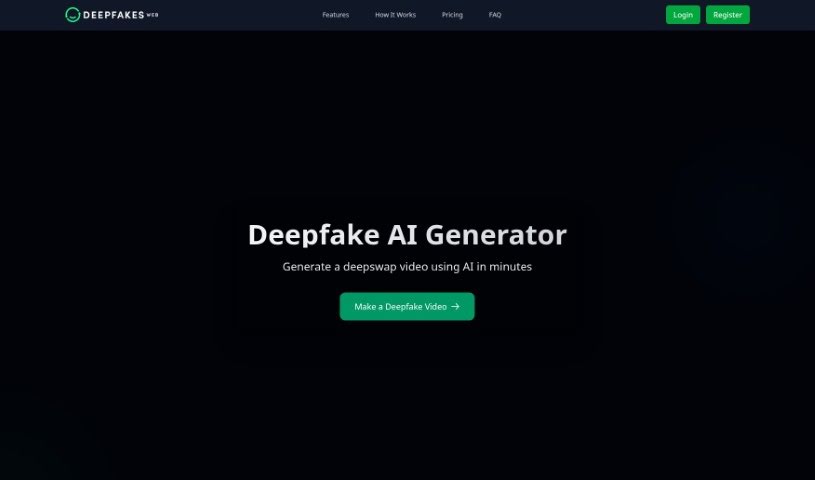Screenshot of Deepfakes Web