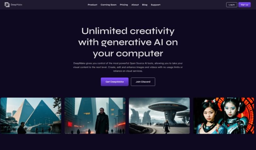 Screenshot of DeepMake