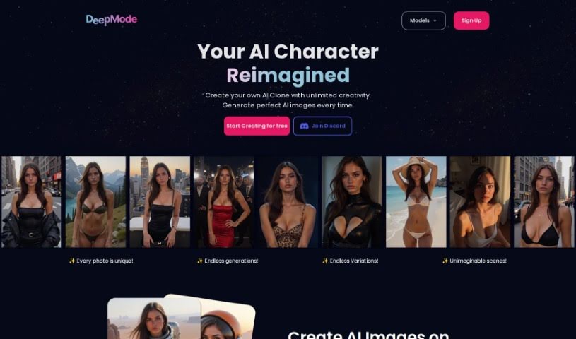 Screenshot of Deepmode.ai