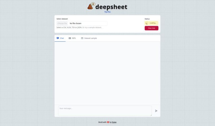 Screenshot of deepsheet