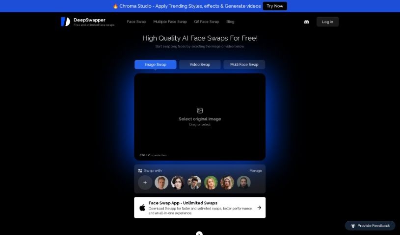 Screenshot of DeepSwapper