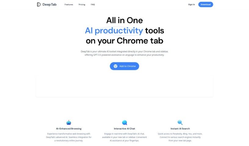 Screenshot of Deeptab