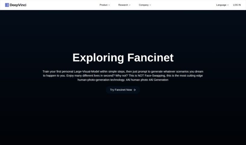 Screenshot of DeepVinci