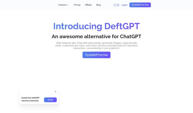 Screenshot of DeftGPT