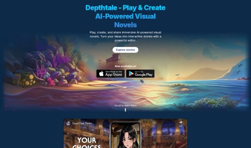 Screenshot of Depthtale