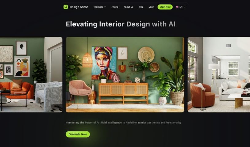 Screenshot of Design sense AI