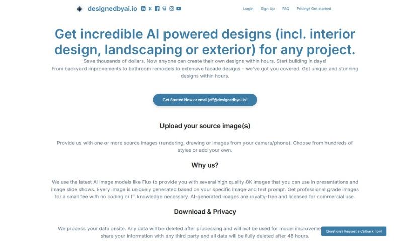 Screenshot of Designedbyai