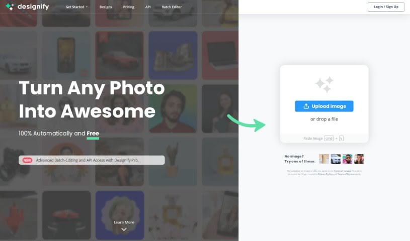 Screenshot of Designify