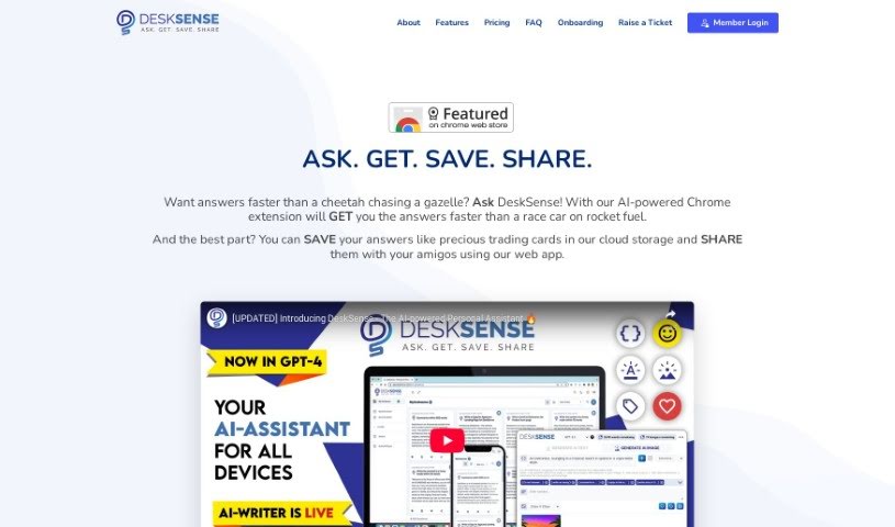 Screenshot of DeskSense