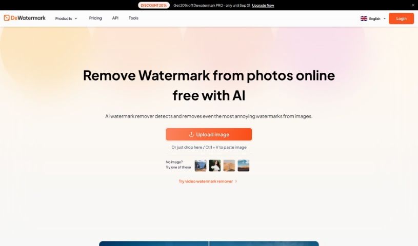Screenshot of Dewatermark