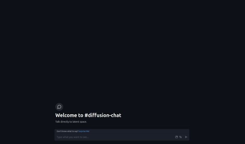 Screenshot of Diffusion Chat