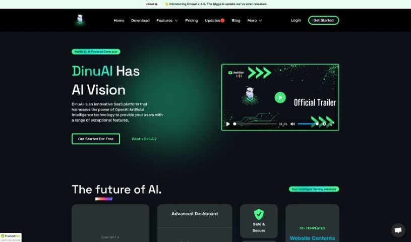 Screenshot of DinuAI