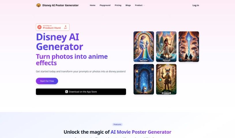 Screenshot of Disney AI Poster