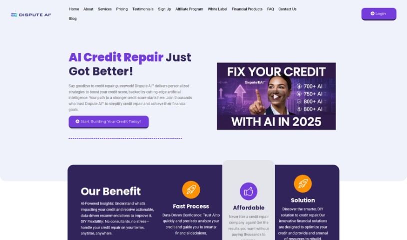 Screenshot of Dispute AI