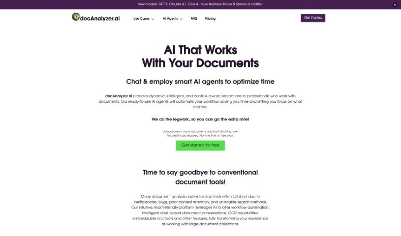 Screenshot of Docanalyzer.ai