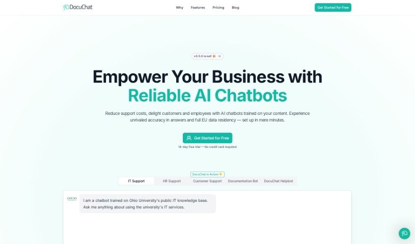 Screenshot of DocuChat