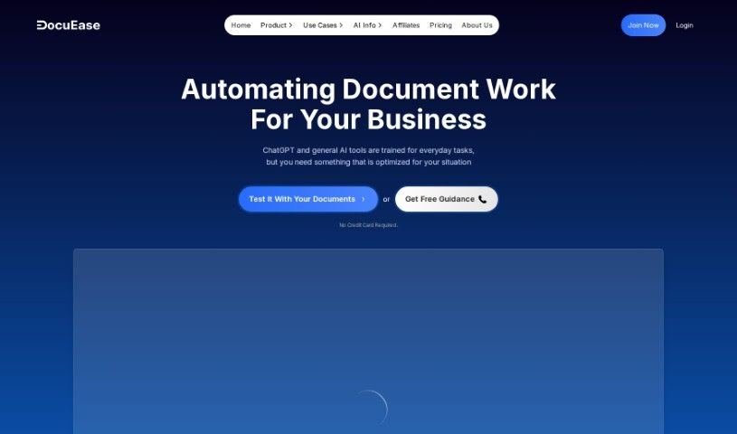 Screenshot of DocuEase