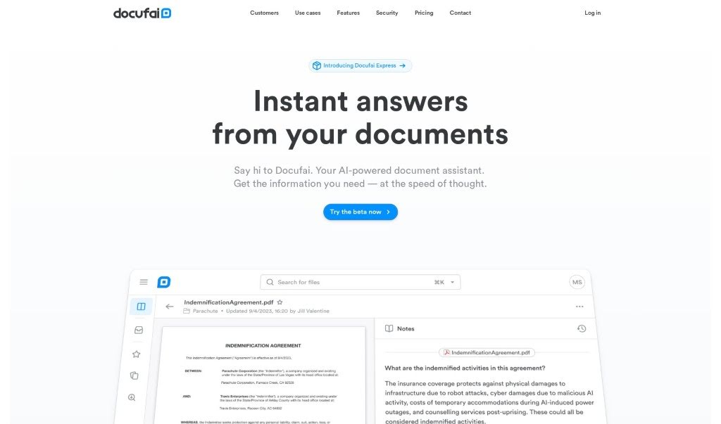 Screenshot of Docufai