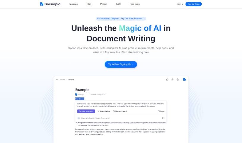 Screenshot of Docuopia