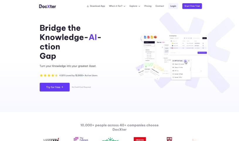 Screenshot of DocXter