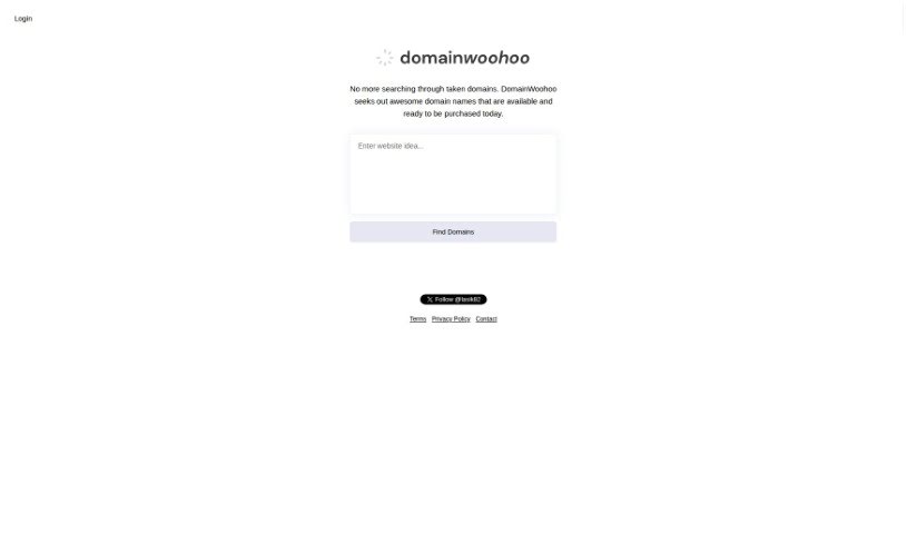 Screenshot of DomainWoohoo