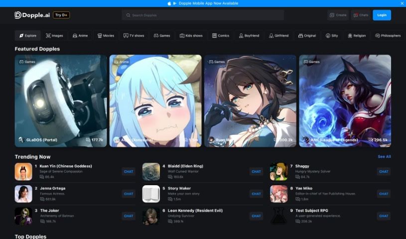 Screenshot of Dopple