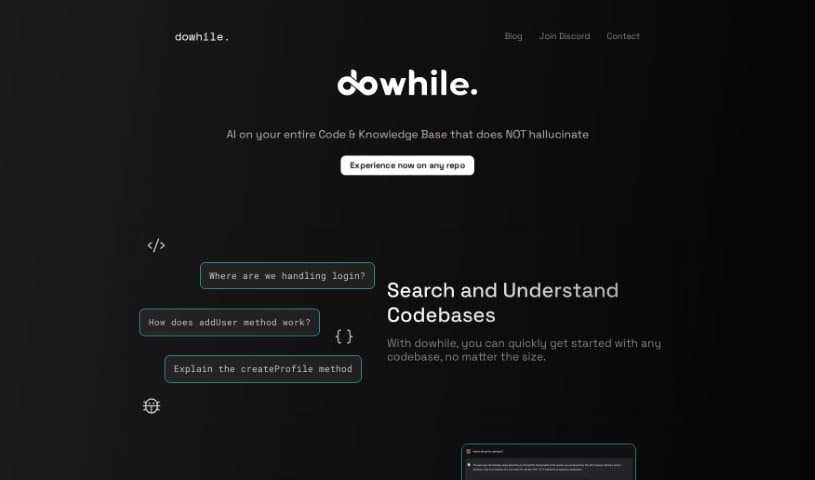 Screenshot of DoWhile AI