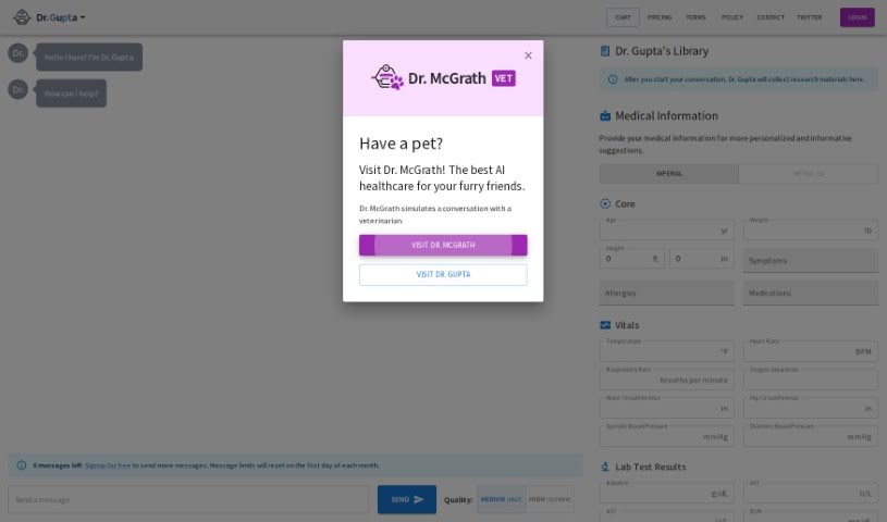 Screenshot of Dr. Gupta