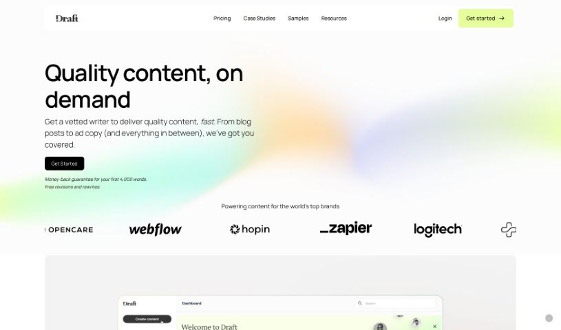 Screenshot of Draft.co