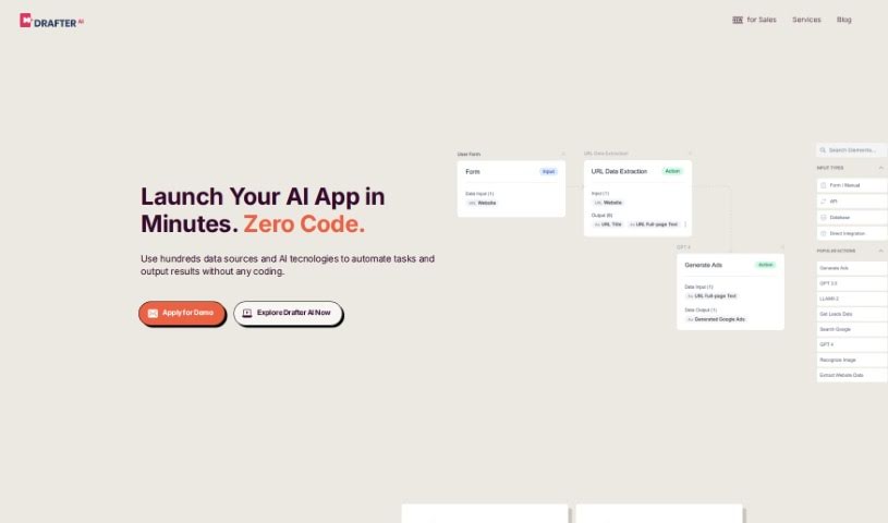 Screenshot of Drafter AI