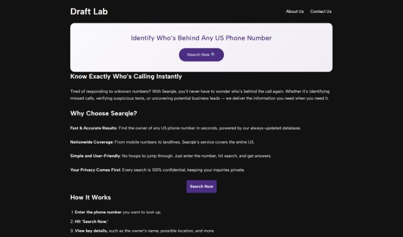 Screenshot of DraftLab