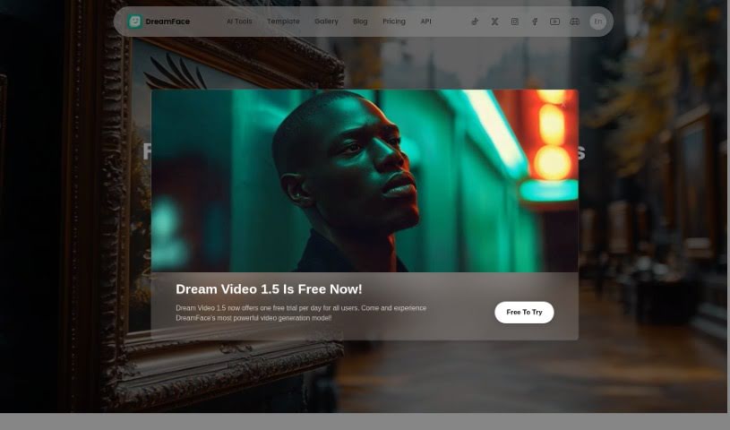 Screenshot of DreamFace