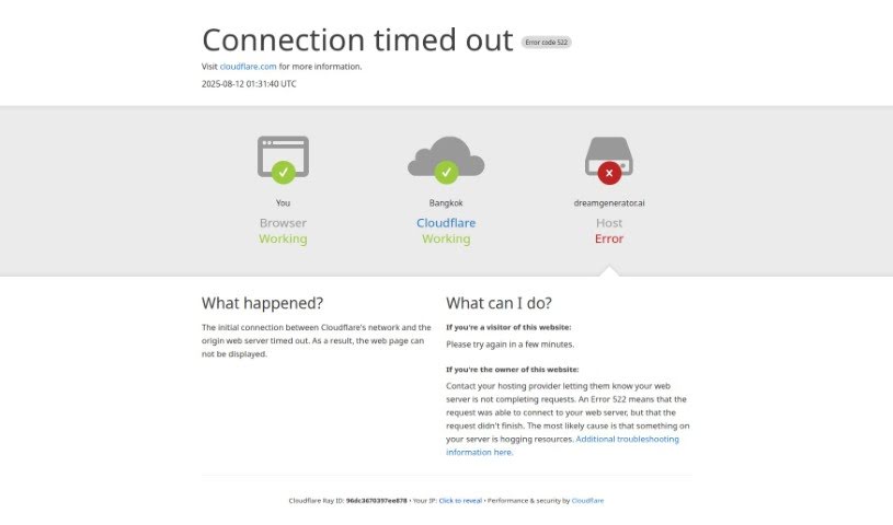 Screenshot of Dreamgenerator.ai