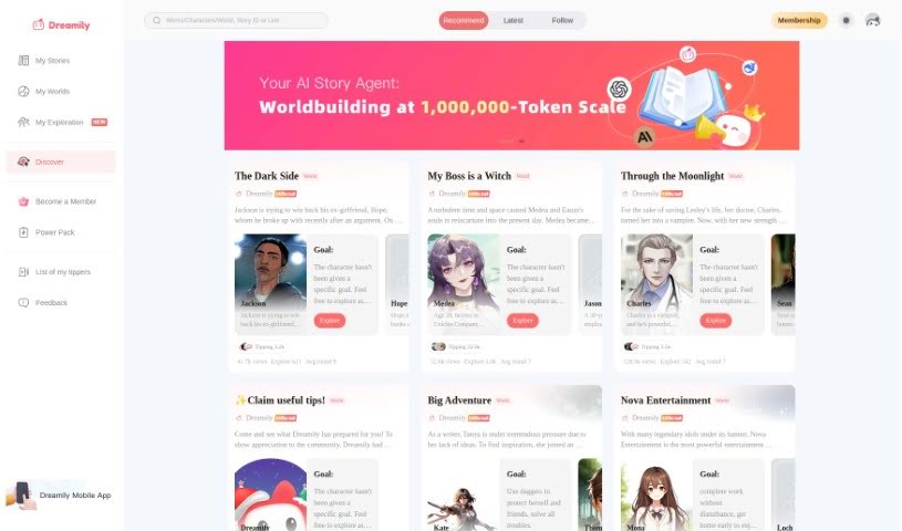 Screenshot of Dreamily