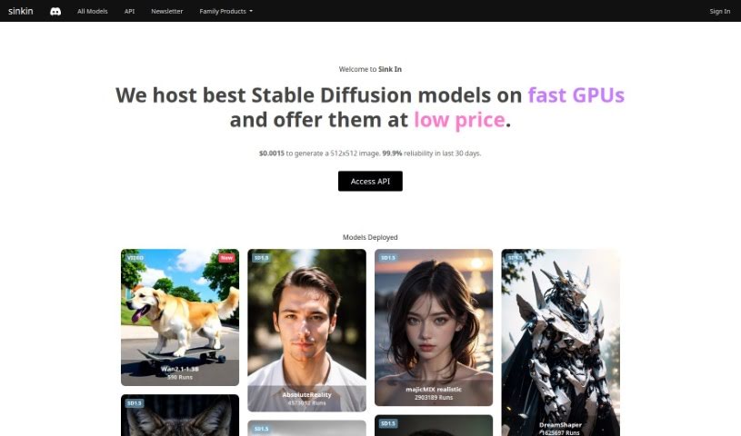 Screenshot of Dreamshaper (Sinkin)