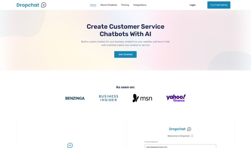 Screenshot of Dropchat