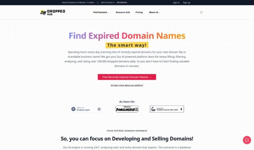 Screenshot of DroppedHub