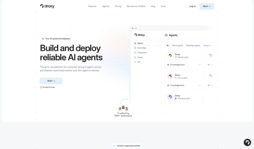 Screenshot of Droxy AI