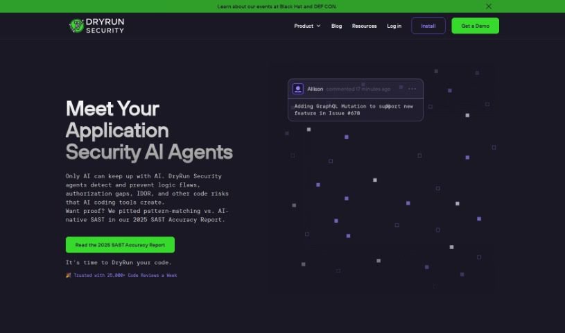 Screenshot of Dryrun Security