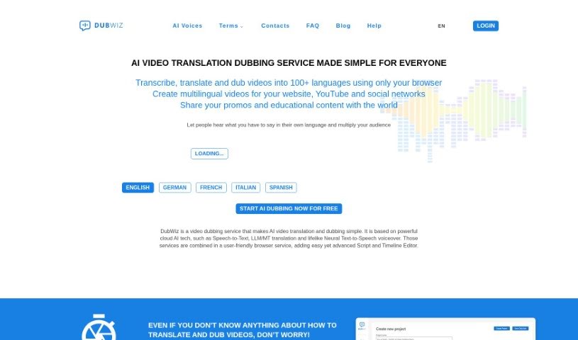 Screenshot of DubWiz