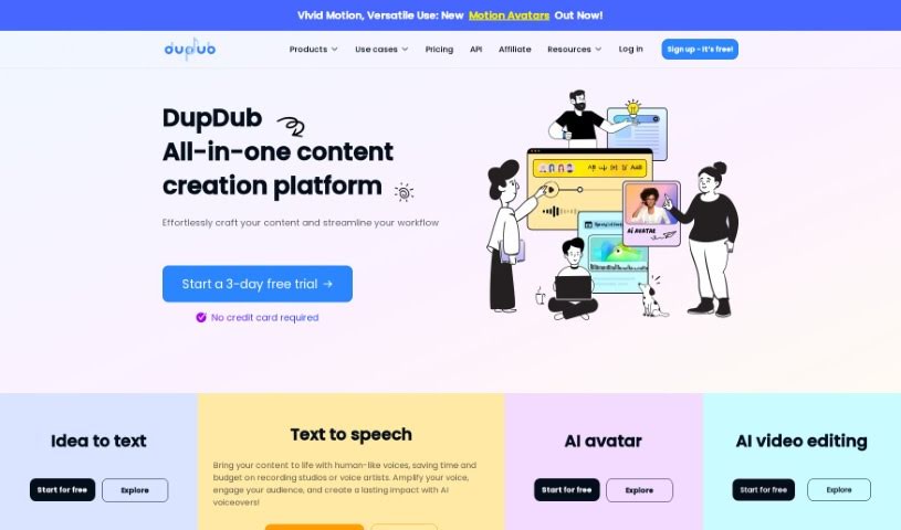 Screenshot of DupDub