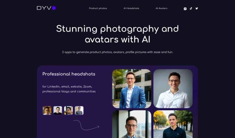 Screenshot of DYVO AI