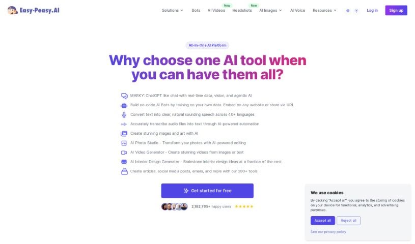 Screenshot of Easy-Peasy.ai