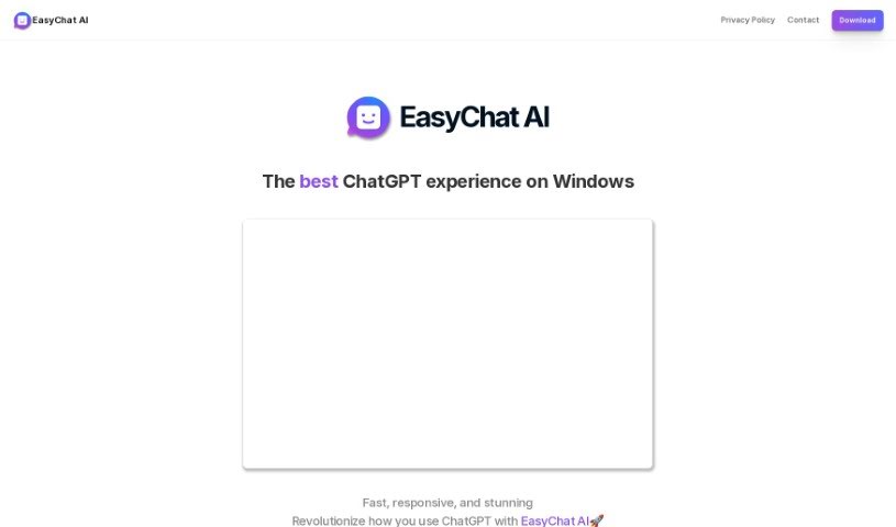 Screenshot of EasyChat AI