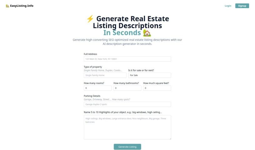 Screenshot of Easylisting