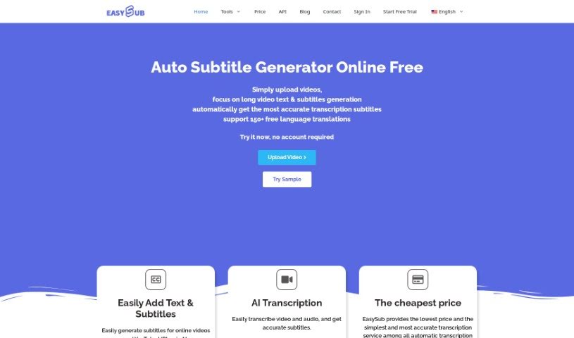 Screenshot of EASYSUB