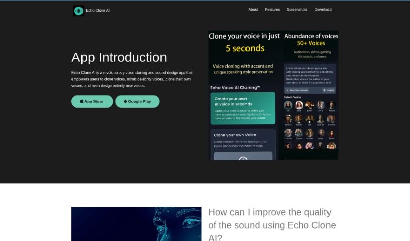 Screenshot of Echo Voice Ai