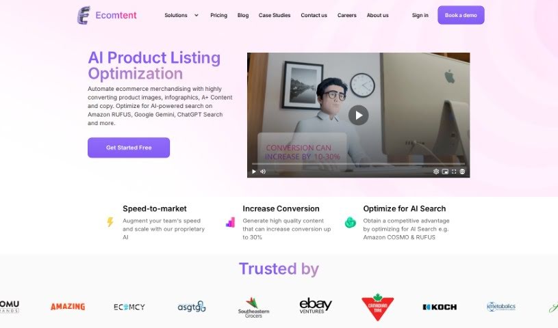 Screenshot of Ecomtent